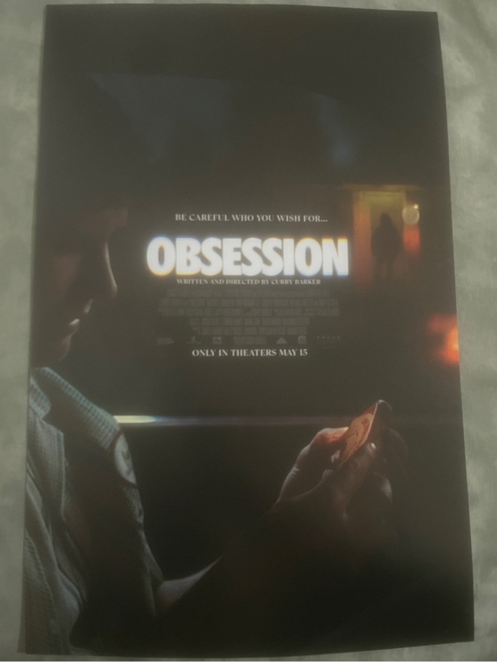 Obsession MOVIE POSTER 11x17 (MICHAEL JOHNSTON/INDE NAVARETTE)Curry Baker Origin - Picture 11 of 11